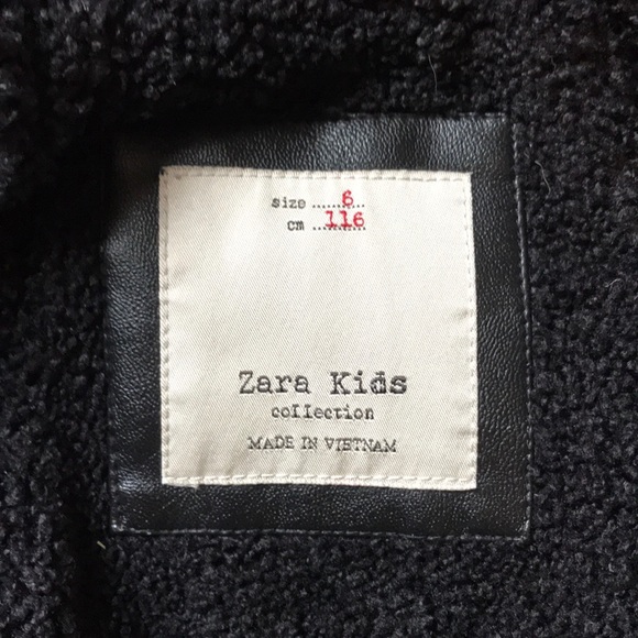 Zara distressed faux leather jacket boys 6 - Picture 4 of 4